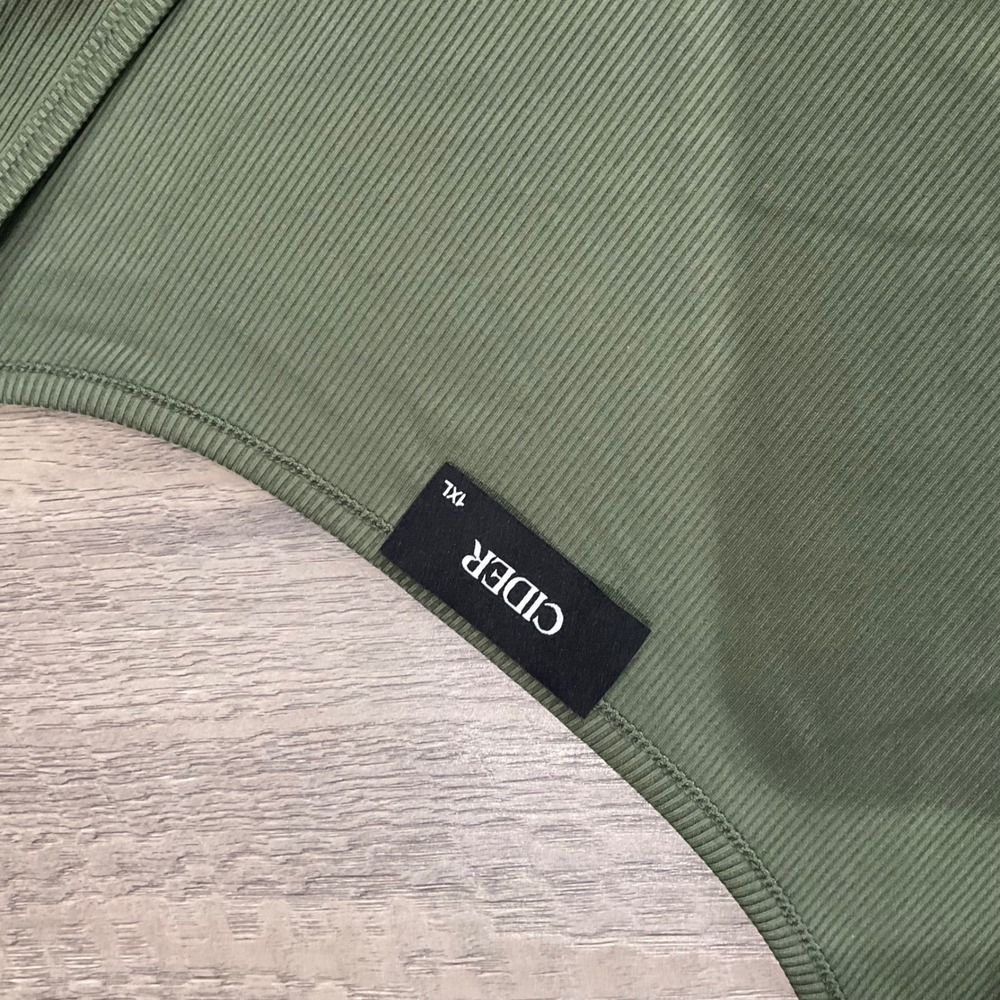 Cider Olive Green Midi Dress with Waist Tie - Picture 6 of 8